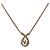 Collana Christian Dior Strass metallo Gold Tone Auth 204224