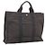 Hermès Bolsa HERMES Her Line MM Canvas Cinza Prata Auth 205800A Marrom