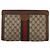 Borsa a pochette GUCCI GG Supreme Web Sherry Line PVC Beige Auth 205187 - vista 2