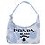 Bolsa de mão PRADA Canvas Blue Silver Auth ka6211V Prata Azul - vista 2