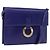 Céline Bolsa de Ombro CELINE Circle em Couro Azul Tom Dourado Auth gh2238