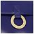 Céline Bolsa de Ombro CELINE Circle em Couro Azul Tom Dourado Auth gh2238 - vista 14