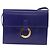 Céline Bolsa de Ombro CELINE Circle em Couro Azul Tom Dourado Auth gh2238 - vista 2