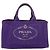 Saco Tote PRADA Canapa GM Canvas Roxo Ouro Auth 204261 Dourado - vista 2