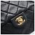 Borsa a tracolla CHANEL Mini Matelasse 20 Chain in pelle d'agnello nera e oro CC Auth 204583V Nero - vista 15