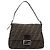 Borsa a tracolla FENDI Zucca Canvas Mamma Baguette Marrone Nero Auth am12622V - vista 2