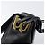Bolsa de Ombro BALLY em Couro Preta e Dourada Auth 202700V Preto Dourado - vista 14