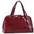 BURBERRY Handtasche aus Lackleder rot silber Auth 203652