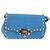 Borsa a tracolla VALENTINO Studs in pelle blu e oro autentica 205104V D'oro - vista 13