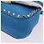 Borsa a tracolla VALENTINO Studs in pelle blu e oro autentica 205104V D'oro - vista 14