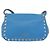 Borsa a tracolla VALENTINO Studs in pelle blu e oro autentica 205104V D'oro - vista 2