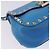 Borsa a tracolla VALENTINO Studs in pelle blu e oro autentica 205104V D'oro - vista 9