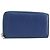 GUCCI GG emboss Langbrieftasche aus Leder Blau Silber 625558 Auth BA15502