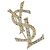 Autre Marque Spilla SAINT LAURENT Metallo Tono Oro Auth ar14262M