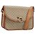 Céline Bolsa de Ombro CELINE Macadam Canvas PVC Bege Gold Auth 203607 Dourado