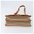 Céline Bolsa de Ombro CELINE Macadam Canvas PVC Bege Gold Auth 203607 Dourado - vista 11