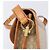 Céline Bolsa de Ombro CELINE Macadam Canvas PVC Bege Gold Auth 203607 Dourado - vista 16