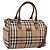 Borsa a mano Burberrys Nova Check Canvas 2way Beige Gold Auth 204251 D'oro
