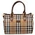 Borsa a mano Burberrys Nova Check Canvas 2way Beige Gold Auth 204251 D'oro - vista 2