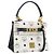 Borsa a mano MCM Vicetos PVC Pelle 2way White Gold Tone Auth 205825A Bianco