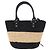 Borsa a mano BALENCIAGA Pannier XS in rafia nera e argento 466498 Auth 196622A Nero - vista 3