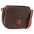 Céline Borsa a tracolla CELINE Macadam Canvas PVC Pelle Marrone Oro Auth 182419 D'oro