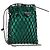 Bolsa de Ombro com Corrente PRADA Satin Green Auth 127567 Verde