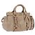 Borsa a mano Miu Miu Vitellolux 2way Beige Gold Auth 204328V Argento