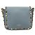 Borsa a tracolla VALENTINO Studs in pelle azzurro oro Auth LN123 D'oro Blu chiaro - vista 2