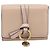 Chloé Cartera Chloe Alphabet Trifold de cuero rosa tono dorado Auth BA15602 - vista 2