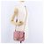Borsa a tracolla Miu Miu Madras Chain in pelle rosa tono oro Auth ka6212 - vista 29
