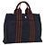Hermès HERMES Nuova Borsa a Mano Fourre Tout PM Canvas Navy Silver Auth 204058 Argento Blu navy