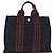 Hermès HERMES Nuova Borsa a Mano Fourre Tout PM Canvas Navy Silver Auth 204058 Argento Blu navy - vista 3