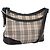 BURBERRY Nova Check Schultertasche Canvas Beige Silver Auth 203707 Silber