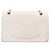 Borsa CHANEL Matelasse Double Flap Chain Bag Lamb Skin White Gold CC Auth 201534 Bianco D'oro - vista 3