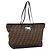 FENDI Zucca Canvas Tote Bag Schwarz Braun Auth 204873