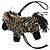 LOEWE Ciondolo Borsa Motif Zebra Pelle Black Beige Auth 167701SAM Nero - vista 13