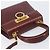 Borsa Salvatore Ferragamo Gancini in pelle 2way Brown Gold Auth LN168 - vista 6