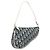 Pouch Saddle Christian Dior Trotter Canvas PVC Navy Silver Auth am12667A Argento Blu navy