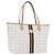 MCM Vicetos Logogram Tote Bag PVC Leather White Auth 205128 Weiß