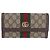 Cartera larga GUCCI GG Supreme PVC Beige Gold Auth 203095M Dorado - vista 2