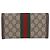 Cartera larga GUCCI GG Supreme PVC Beige Gold Auth 203095M Dorado - vista 3