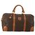Céline CELINE Macadam Canvas Boston Bag PVC Leather Brown Gold Auth 203442V Braun Golden