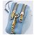 Borsa a tracolla Miu Miu in pelle oro azzurro Auth 204334A D'oro Blu chiaro - vista 18