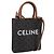 Céline CELINE Triomphe Mini Vertical Cabas Handtasche PVC 2way Schwarz Gold Auth 204764V Golden