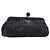 Beauty case arricciato PRADA in pelle nero argento Auth 204606V