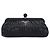 Beauty case arricciato PRADA in pelle nero argento Auth 204606V - vista 2