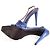 Décolleté Giuseppe Zanotti in pelle blu - vista 6