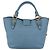 Miu Miu Madras Convertible Lock Leather Small Blu - vista 2