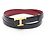 Tod's T-Timeless Wendelgürtel aus Leder mit goldfarbenen Details Schwarz Bordeaux